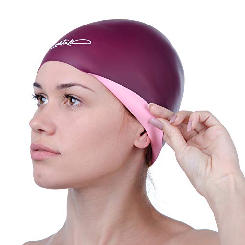 tessuto elastico impermeabile alla moda EWQK protegge orecchie per uomini e donne per adulti capelli lunghi tappi per piscina sportiva cuffie da nuoto